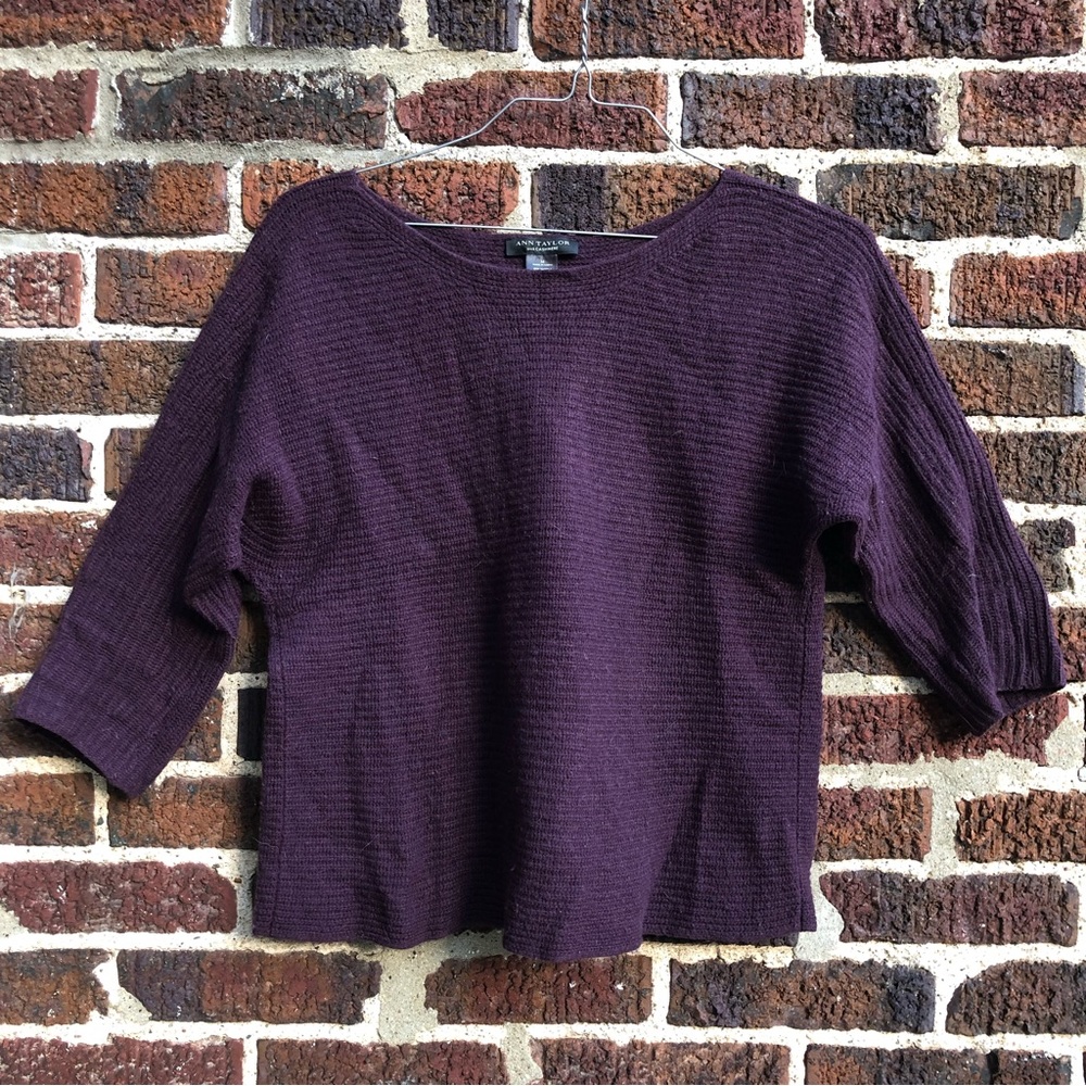 Cashmere + wool Ann Taylor cropped sweater (comfy/cozy/fall/sweater weather)